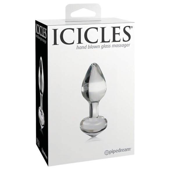 Icicles No. 44 - Tapered Glass Anal Plug (Clear)