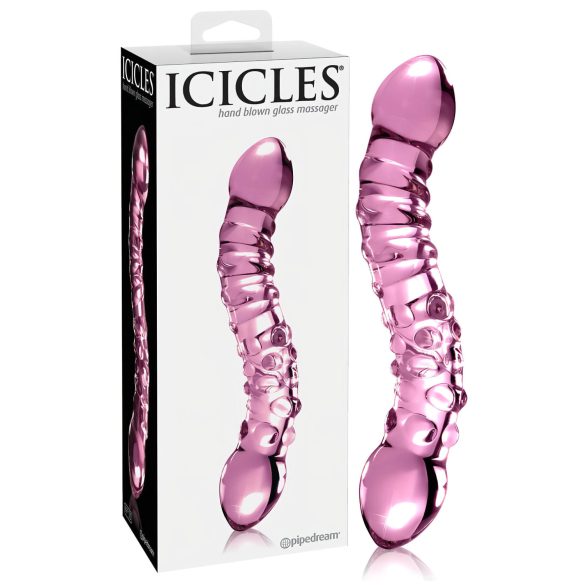 Icicles No. 55 - Double-Ended G-Spot Glass Dildo (Pink)