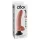 King Cock 9 - Flexible Suction Cup Vibrator (10.2") - Natural