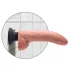 King Cock 9 - Flexible Suction Cup Vibrator (10.2") - Natural