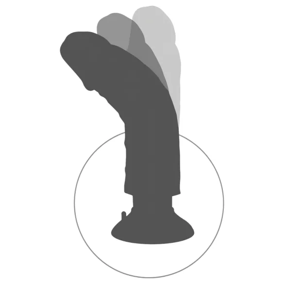 King Cock 9 - Flexible Suction Cup Vibrator (10.2") - Natural