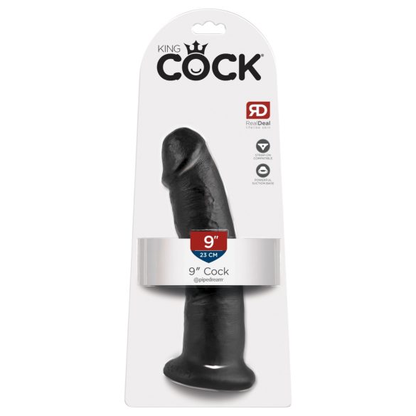 King Cock 9 - Suction Cup Dildo (Black)