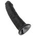 King Cock 9 - Suction Cup Dildo (Black)