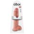 King Cock 11" - Suction Cup, Realistic Dildo with Balls (28cm) - Natural
