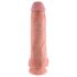 King Cock 11" - Suction Cup, Realistic Dildo with Balls (28cm) - Natural