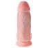 King Cock 9" Chubby - Suction Cup Realistic Dildo with Balls (Natural)
