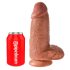 King Cock 9" Chubby Suction Cup Dildo (23cm) - Dark Natural