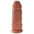 King Cock 9" Chubby Suction Cup Dildo (23cm) - Dark Natural