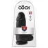 King Cock 9" Chubby - Suction Cup Dildo with Balls (23cm) - Black