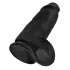 King Cock 9" Chubby - Suction Cup Dildo with Balls (23cm) - Black
