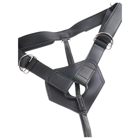 King Cock 7" Strap-On Dildo with Harness (Black)