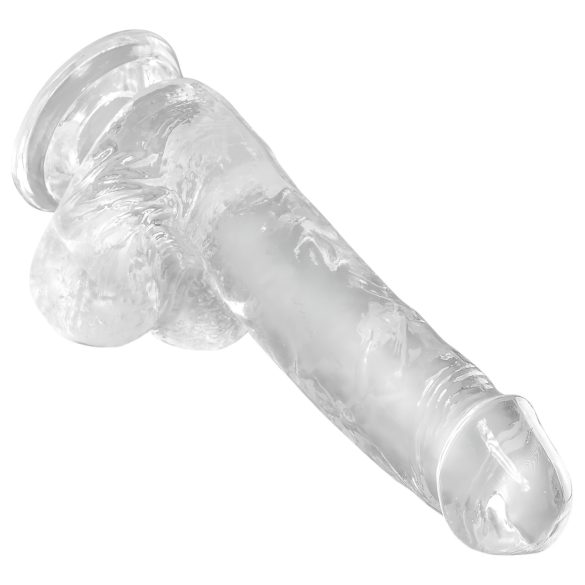 King Cock Clear 6 - Suction Cup Small Dildo with Balls (15cm)