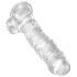 King Cock Clear 8" - Suction Cup Dildo with Balls (20cm)