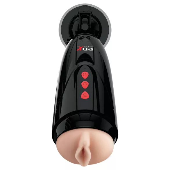 PDX Elite Dirty Talk - Vibrating Masturbator (Black)