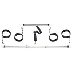 Fetish Spread’em Bar - Silver Restraint Bar with Cuffs