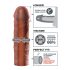 X-TENSION Mega 2 - Realistic Penis Sleeve (8") - Dark Natural