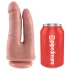 King Cock Double Delight - Realistic Dual Dildo (Natural)