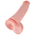 King Cock 15 - 15" Suction Cup Dildo with Balls - Natural