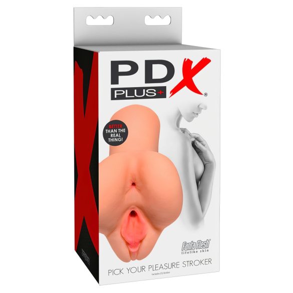 PDX Pick Your Pleasure - 2in1 Lifelike Masturbator (Natural)