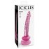 Icicles No. 86 - Pink Glass Dildo with Unique Design