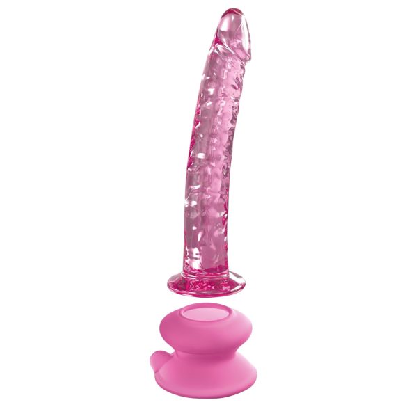 Icicles No. 86 - Pink Glass Dildo with Unique Design