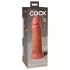 King Cock Elite 8 - Suction Cup Dildo (8") - Dark Natural