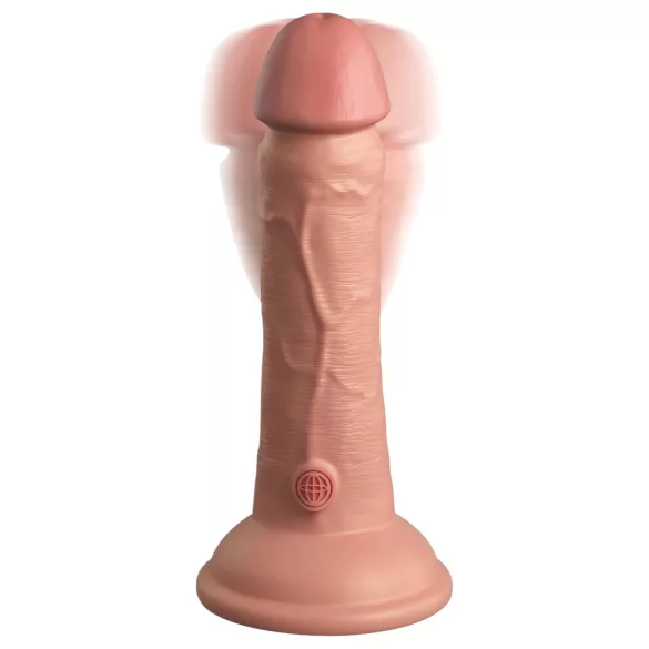 King Cock Elite 6 - Suction Cup Vibrator (6in) - Natural