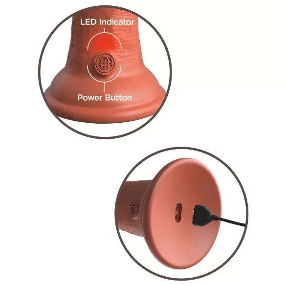 King Cock Elite 8 - Realistic 8" Vibrator (Dark Skin Tone)