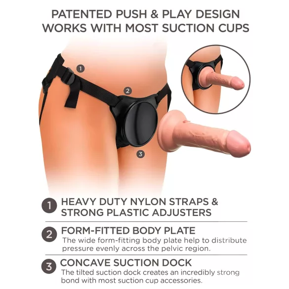 King Cock Elite Beginner's - Strap-On Dildo (Natural)