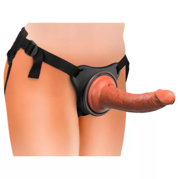 King Cock Elite Comfy - Strap-On Dildo with Harness (Dark Natural)