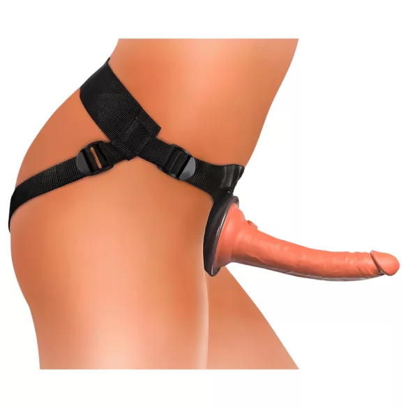 King Cock Elite Comfy - Strap-On Dildo with Harness (Dark Natural)