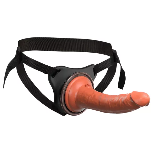 King Cock Elite Comfy - Strap-On Dildo with Harness (Dark Natural)