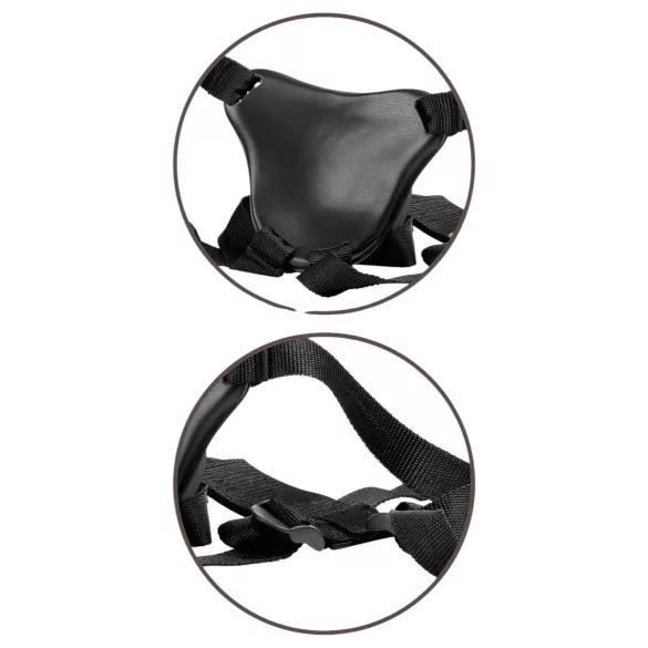 King Cock Elite Comfy - Strap-On Dildo with Harness (Dark Natural)