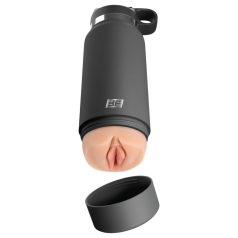 Secret Delight Pleasure Flask - Black-Nude