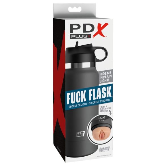Secret Delight Pleasure Flask - Black-Nude