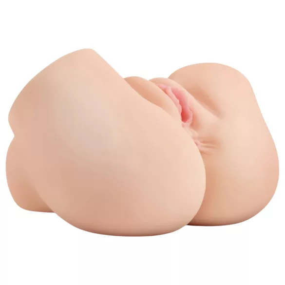 PDX Elite - suction & vibrating 2‑in‑1 masturbator (natural)