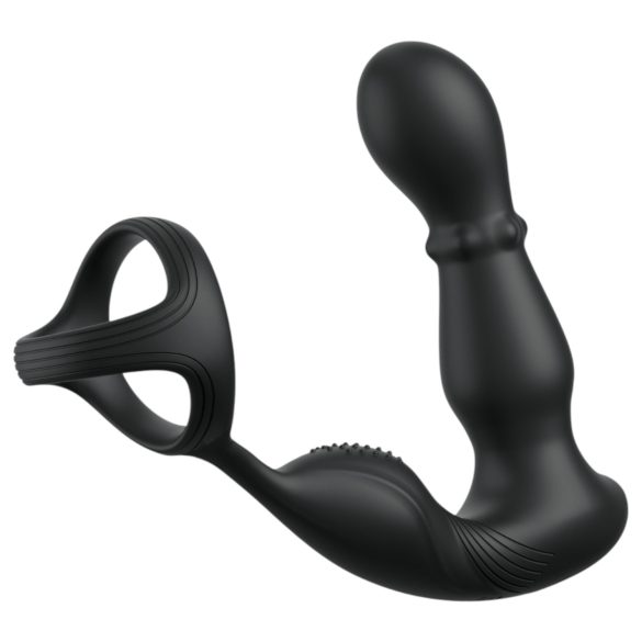 Anal Fantasy Ass-Gasm - Rotating Anal Vibrator with Penis Ring (Black)