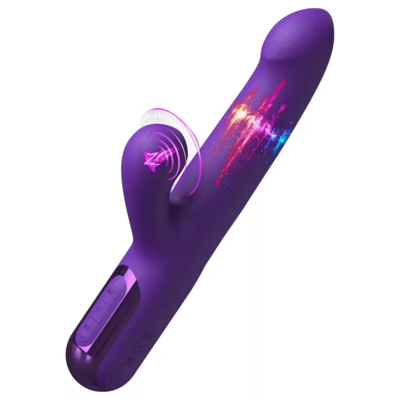 Fantasy For Her - 2in1 Thrusting Vibrator & Clit Stimulator (Purple)