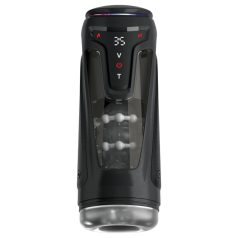   PDX Elite Moto-Bator Pro - Beaded, Heated Pulsating Masturbator (Black)