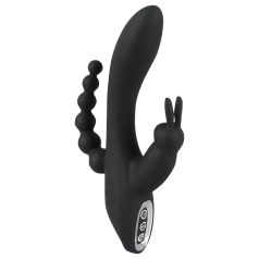   SMILE Triple - Rechargeable, Waterproof 3-Pronged Vibrator (Black)