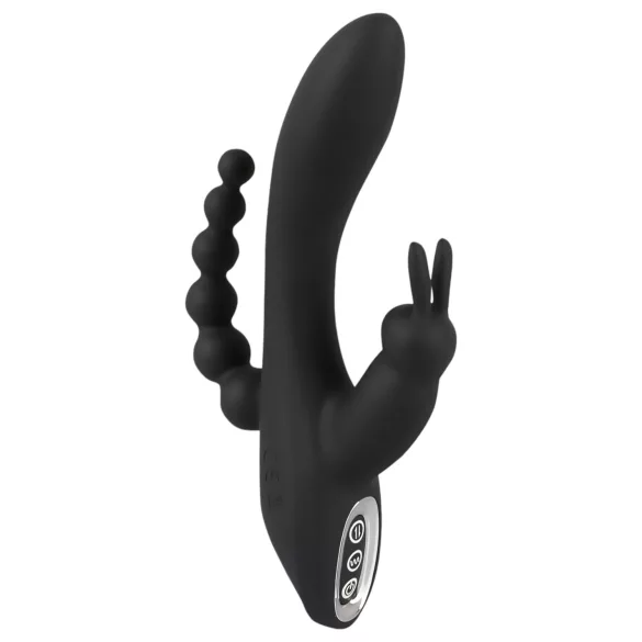 SMILE Triple - Rechargeable, Waterproof 3-Pronged Vibrator (Black)