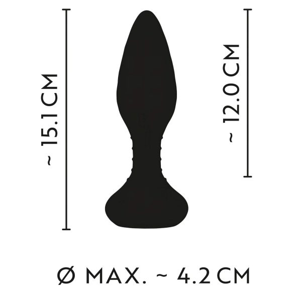 ANOS - Rotating Beaded Anal Vibrator (Black)