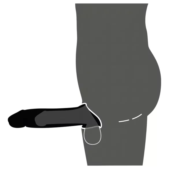 Rebel - Wireless Vibrating Penis Sleeve with Radio Function (Black)