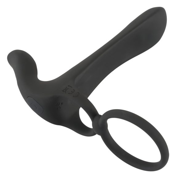 Black Velvets - Rechargeable 2‑in‑1 Vibrator and Cock Ring (Black)