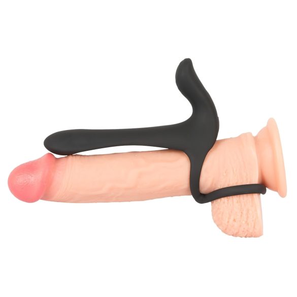 Black Velvets - Rechargeable 2‑in‑1 Vibrator and Cock Ring (Black)