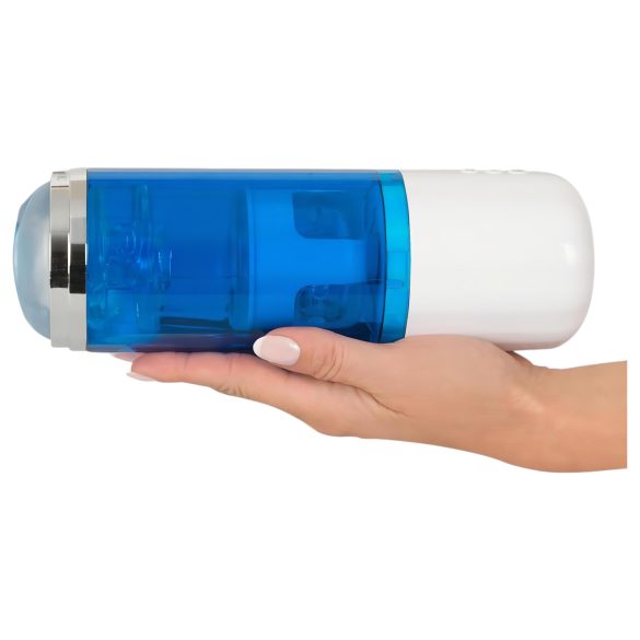 You2Toys - Rechargeable Rotating-Thrusting Masturbator (Blue-White)