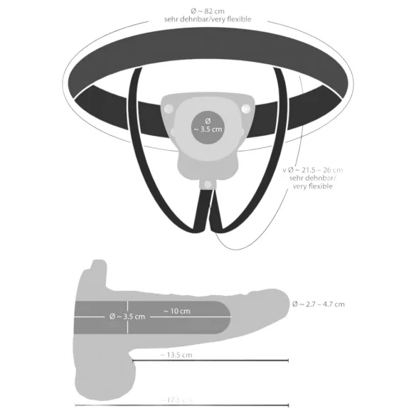 You2Toys Strap-On - Hollow, Wearable Vibrator (Natural)
