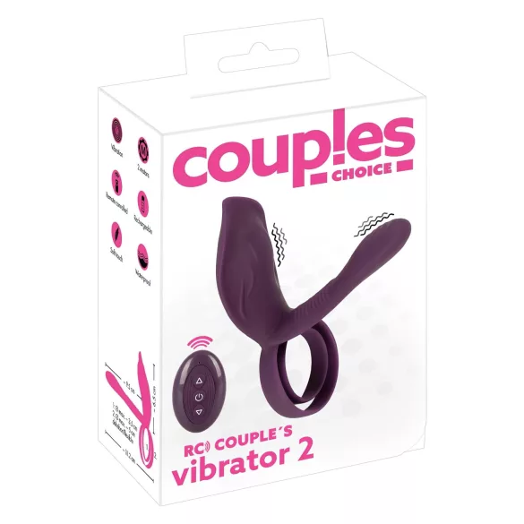 Couples Choice - Rechargeable Radio-Controlled Penis Ring (Purple)