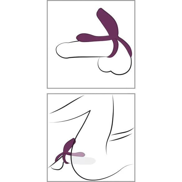 Couples Choice - Rechargeable Radio-Controlled Penis Ring (Purple)