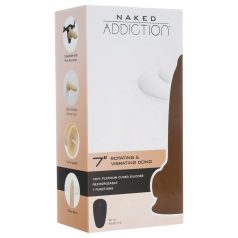 Naked Addiction Rotating Vibrator (18cm) - Natural Finish